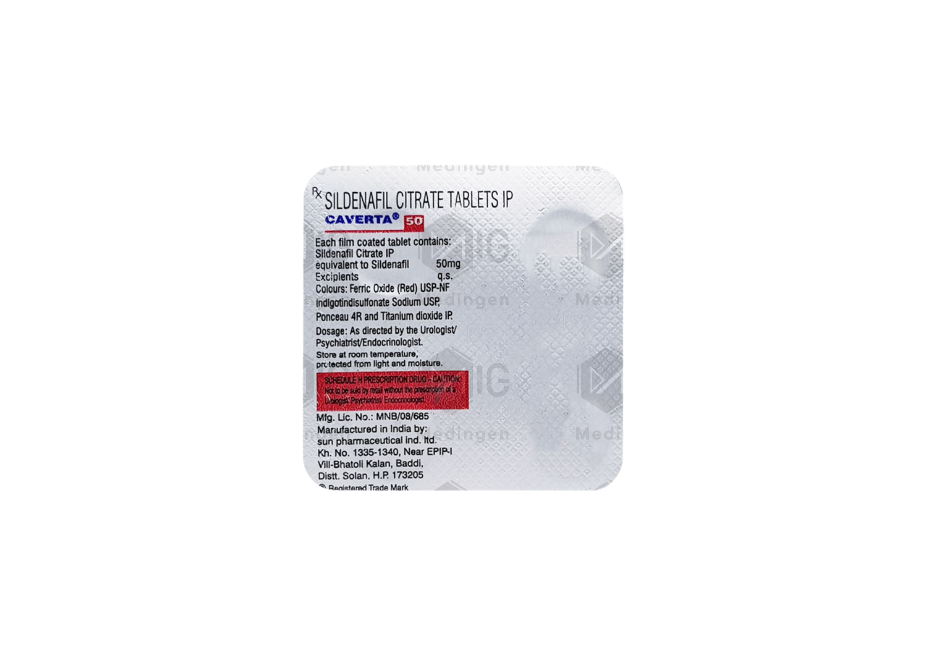 CAVERTA 50MG